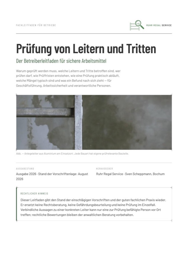 Betreiberleitfaden Prüfung von Leitern und Tritten